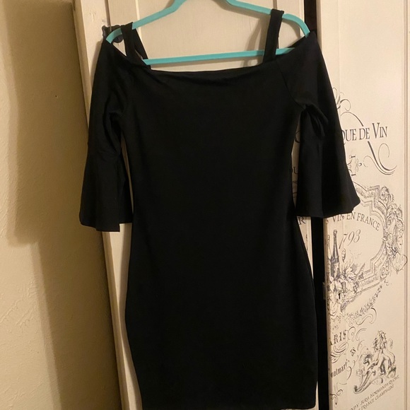 *NWT Susana Monaco Black Above Knee Black Eleanora Dress- SZ LG - Picture 2 of 16